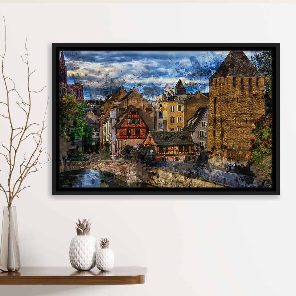 Strasbourg Framed Canvas Prints Wall Art Decor - Painting Canvas, Framed Picture, Home Decor