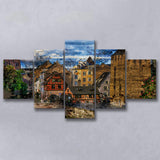 Strasbourg 5 Pieces Canvas Prints Wall Art Decor - Painting Canvas, Mixed Canvas, Multi Panels