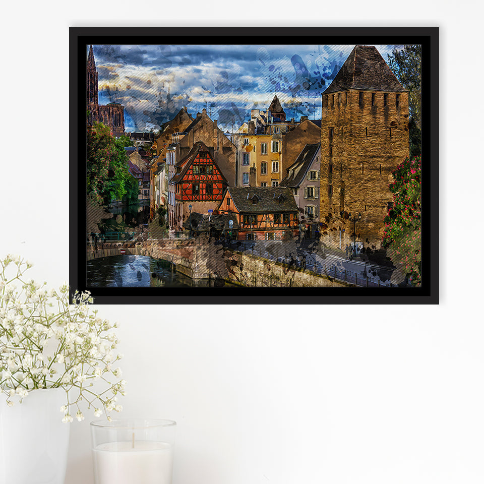 Strasbourg Framed Canvas Prints Wall Art Decor - Painting Canvas, Framed Picture, Home Decor