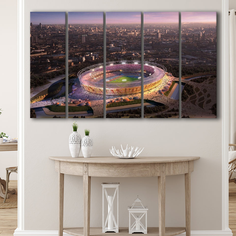 Stratford Olympic Stadium, Stadium Canvas, Sport Art, Gift for him, Multi Panels B, Canvas Prints Wall Art Decor