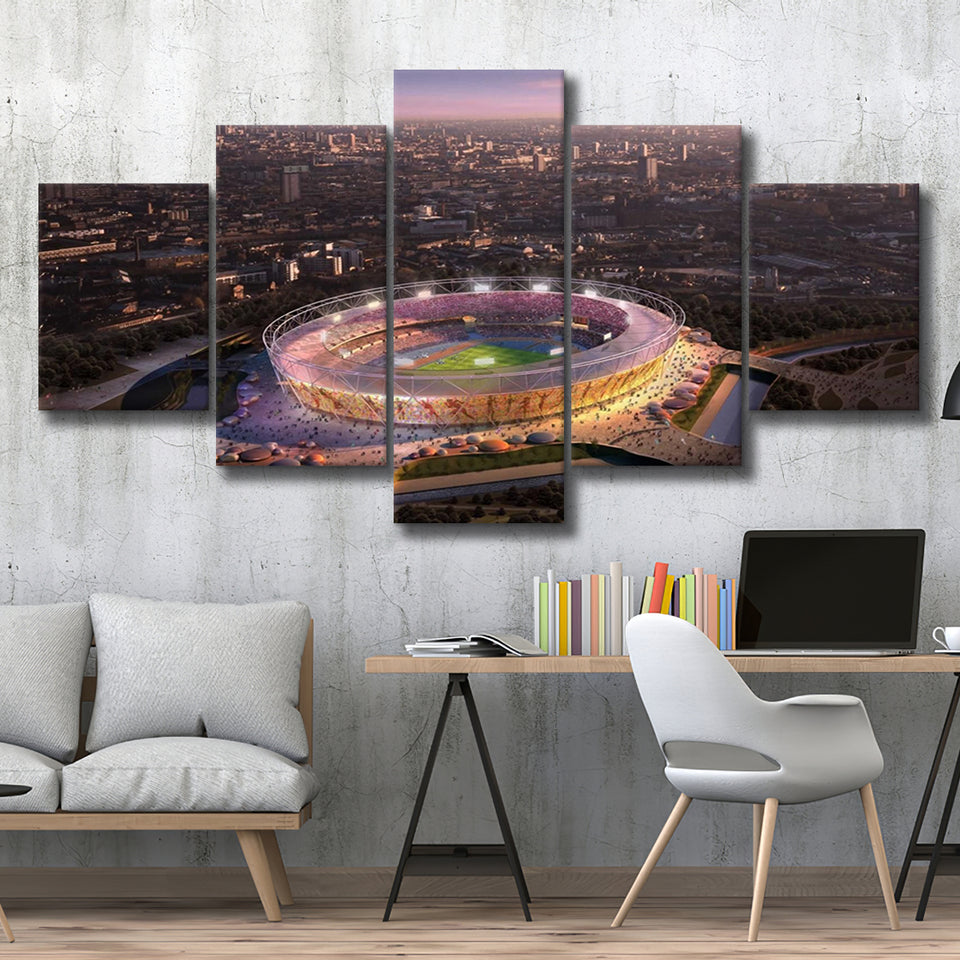 Stratford Olympic Stadium, Stadium Canvas, Sport Art, Large Canvas, Multi Panels, Canvas Prints Wall Art Decor