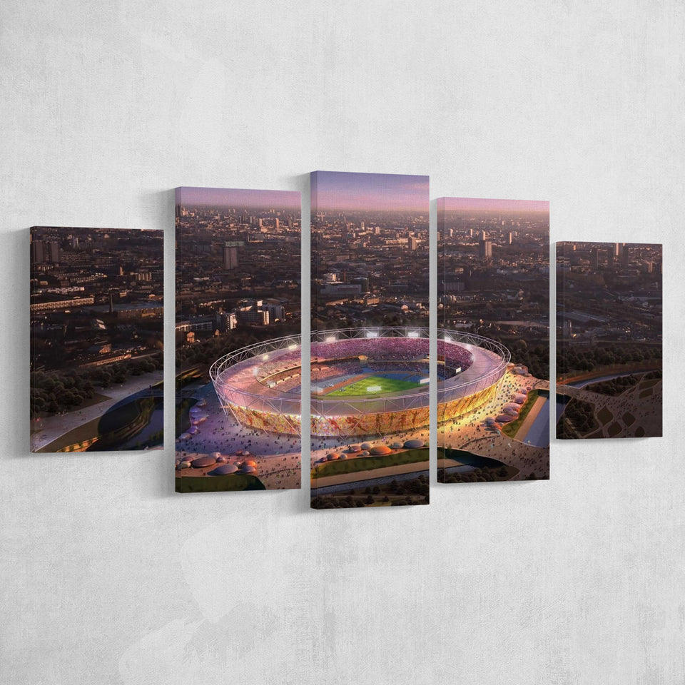 Stratford Olympic Stadium, Stadium Canvas, Sport Art, Large Canvas, Multi Panels, Canvas Prints Wall Art Decor