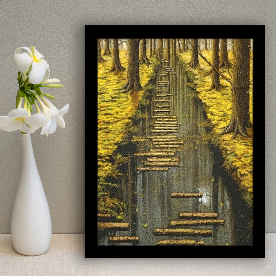 Stream In The Forest Framed Art Prints Wall Decor, Framed Picture, Large Picture