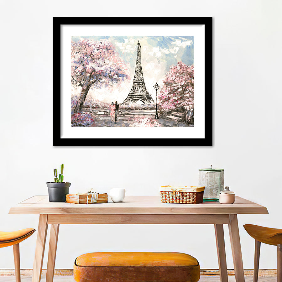 Street View Of Paris Tender Landscape Wall Art Print - Framed Art, Framed Prints, Painting Print