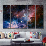 Stunning Nebula 5 Pieces B Canvas Prints Wall Art - Painting Canvas, Multi Panels,5 Panel, Wall Decor