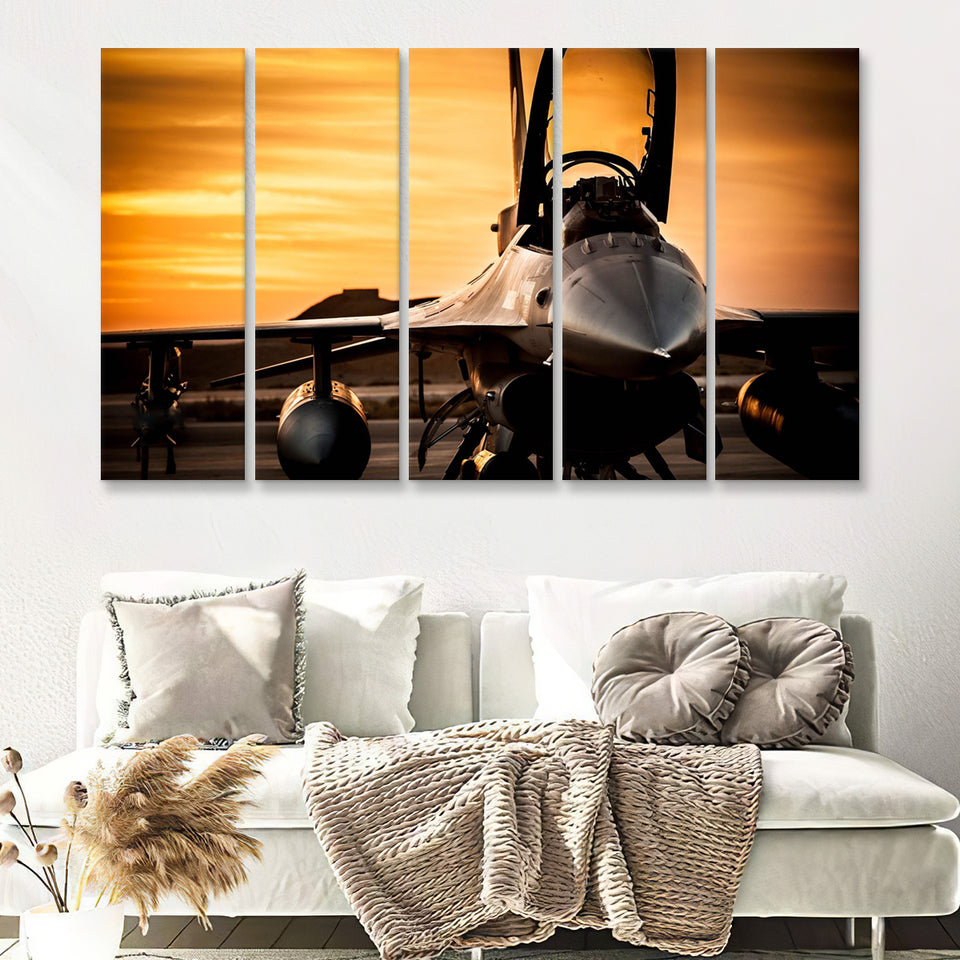 Stunning Scenery F16 5 Pieces B Canvas Prints Wall Art - Painting Canvas, Multi Panels,5 Panel, Wall Decor