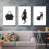 Stylish Fashion Canvas Set of 3 Piece Canvas Prints Wall Art Decor