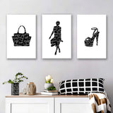 Stylish Fashion Canvas Set of 3 Piece Canvas Prints Wall Art Decor