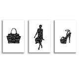 Stylish Fashion Canvas Set of 3 Piece Canvas Prints Wall Art Decor