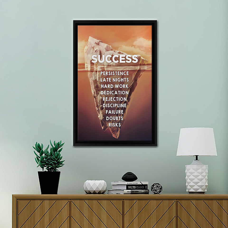 Success Iceberg Canvas Wall Art - Framed Canvas, Canvas Prints, Painti ...