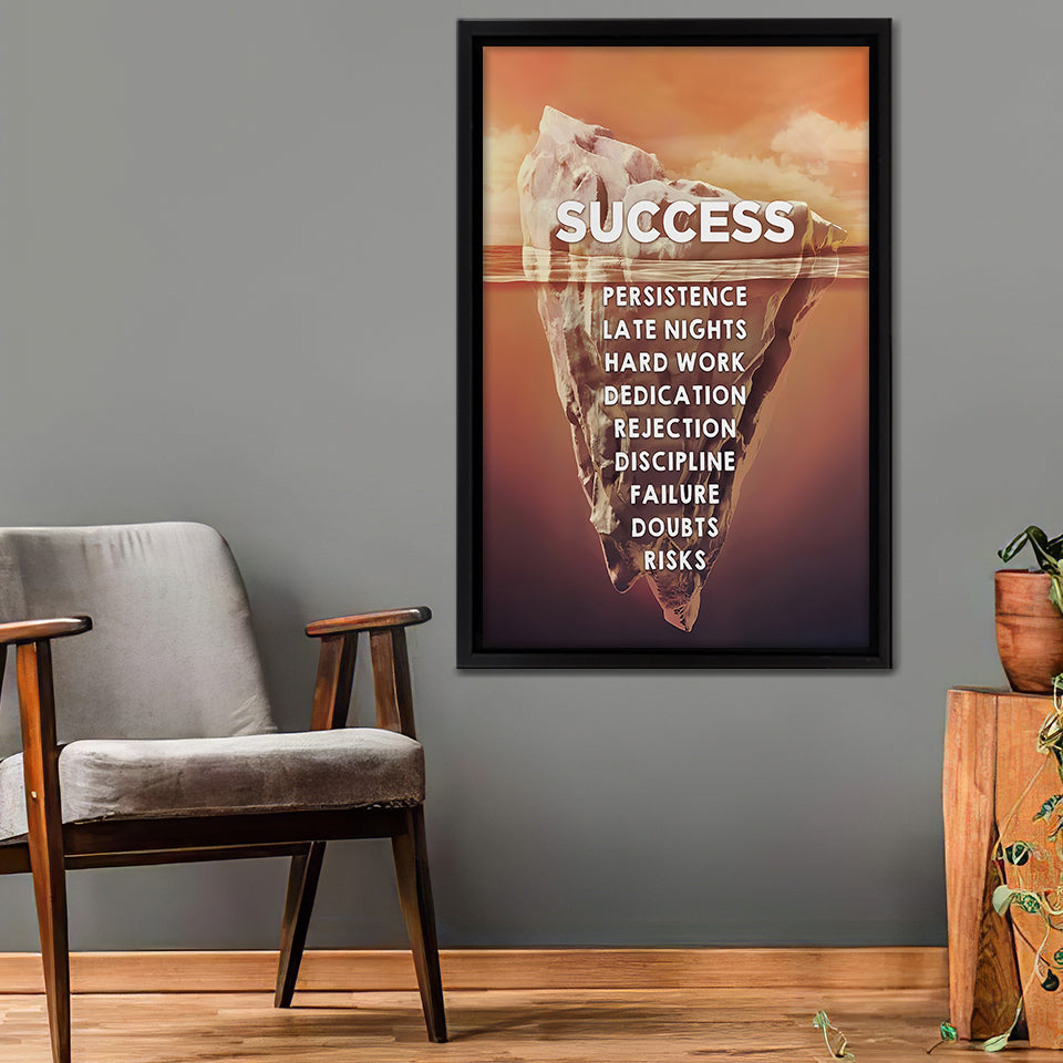 Success Iceberg Canvas Wall Art - Framed Canvas, Canvas Prints, Painti ...
