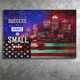 Success Is A Series Of Small Wins Canvas Prints Wall Art - Painting Canvas,Office Business Motivation Art, Wall Decor