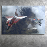 Sukhoi Su 27 Flanker Fighter Aircraft Canvas Prints Wall Art Decor - Painting Canvas, Art Prints, Ready to Hang