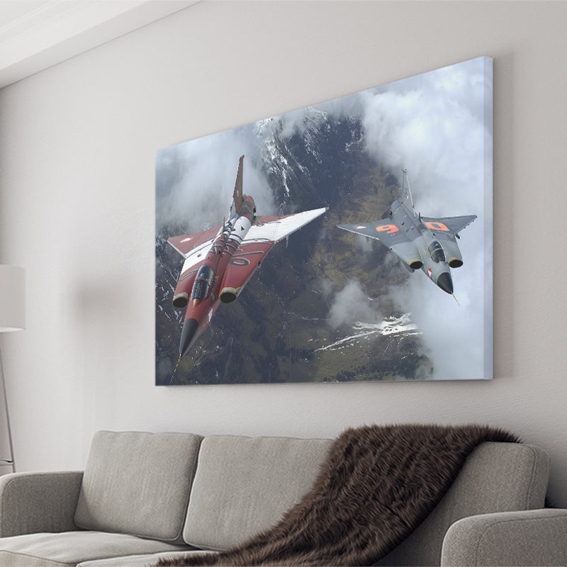 Sukhoi Su 27 Flanker Fighter Aircraft Canvas Prints Wall Art Decor - Painting Canvas, Art Prints, Ready to Hang