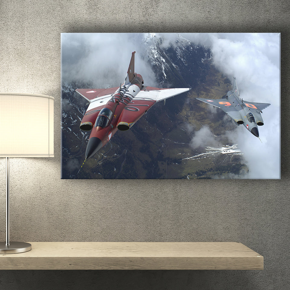 Sukhoi Su 27 Flanker Fighter Aircraft Canvas Prints Wall Art Decor - Painting Canvas, Art Prints, Ready to Hang