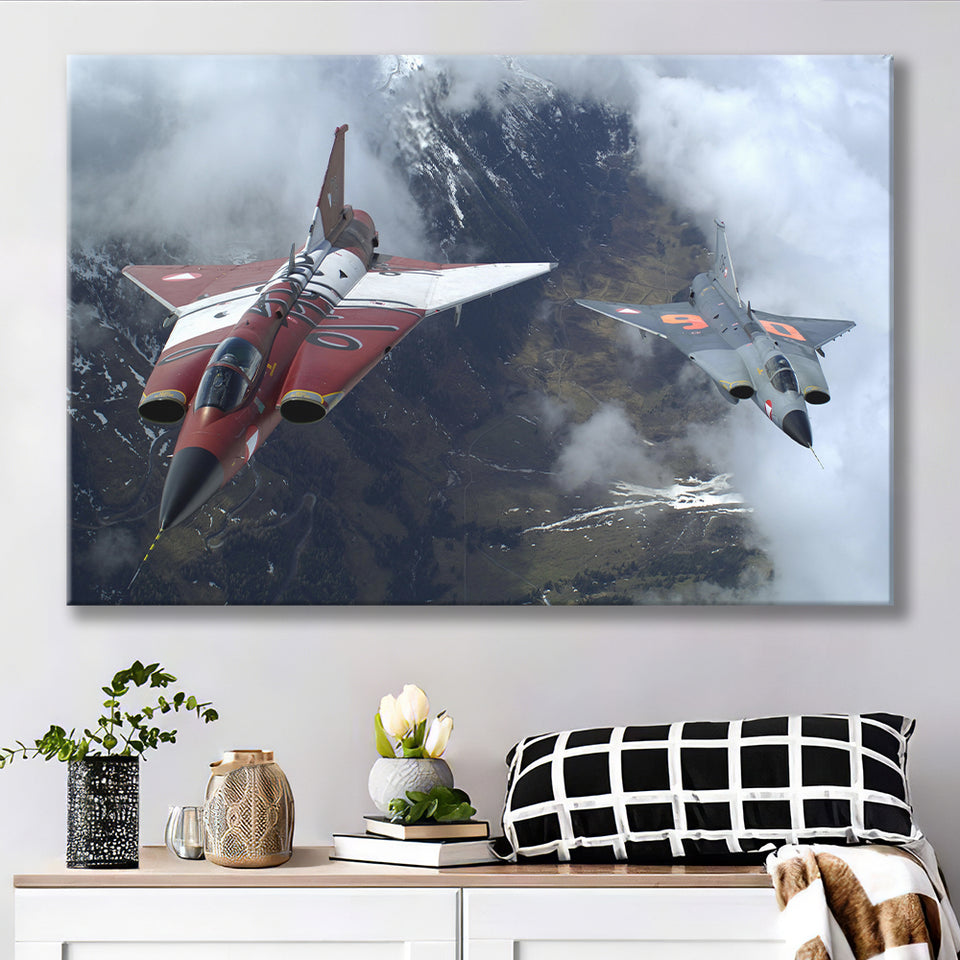 Sukhoi Su 27 Flanker Fighter Aircraft Canvas Prints Wall Art Decor - Painting Canvas, Art Prints, Ready to Hang
