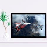 Sukhoi Su 27 Flanker Fighter Aircraft Framed Art Prints Wall Decor - Painting Art, Framed Picture, Ready to Hang