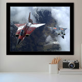 Sukhoi Su 27 Flanker Fighter Aircraft Framed Art Prints Wall Decor - Painting Art, Framed Picture, Ready to Hang