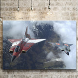 Sukhoi Su 27 Flanker Fighter Aircraft Canvas Prints Wall Art Decor - Painting Canvas, Art Prints, Ready to Hang