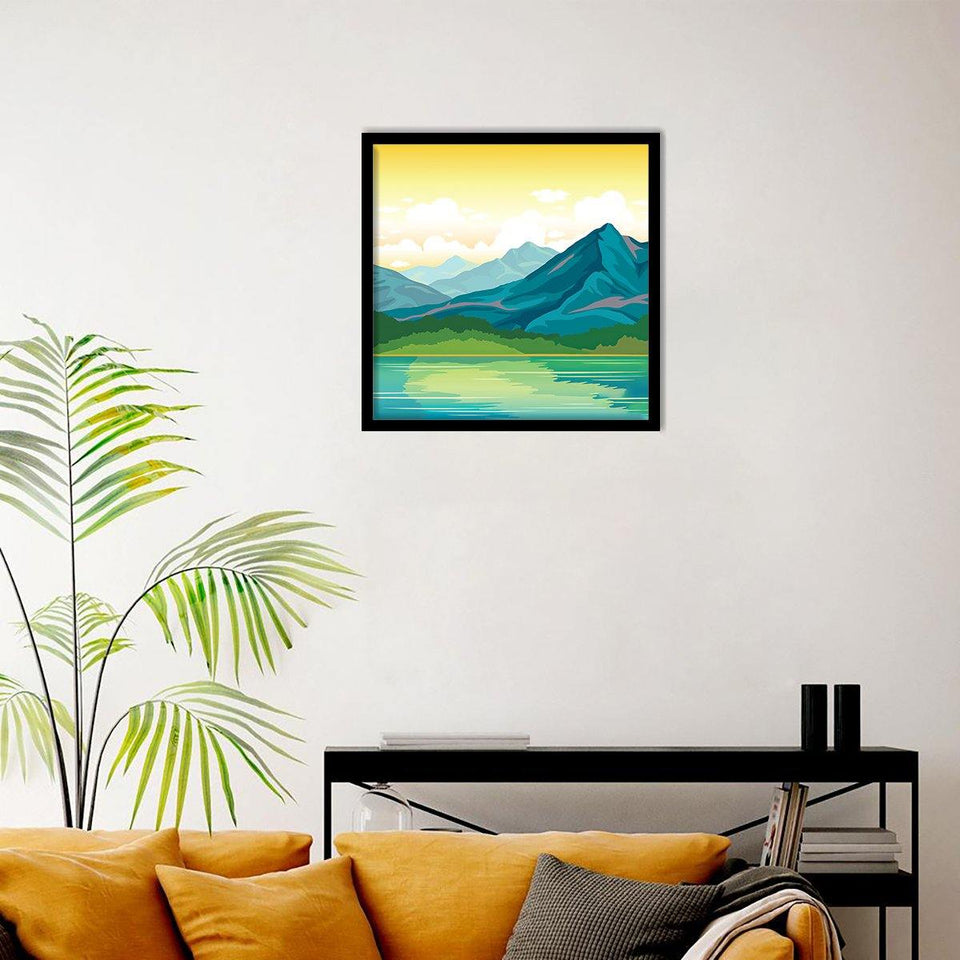 Summer Landscape - Blue Mountains - Mountain Art, Art Print, Frame Art
