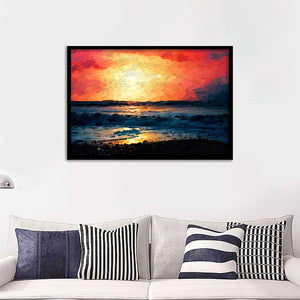 Sun And Sea Framed Wall Art - Framed Prints, Art Prints, Print for Sale, Painting Prints