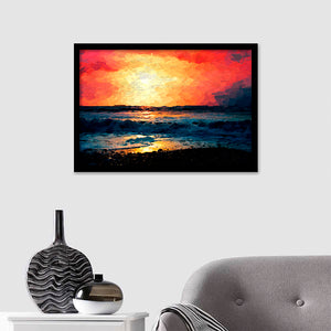 Sun And Sea Framed Wall Art - Framed Prints, Art Prints, Print for Sale, Painting Prints