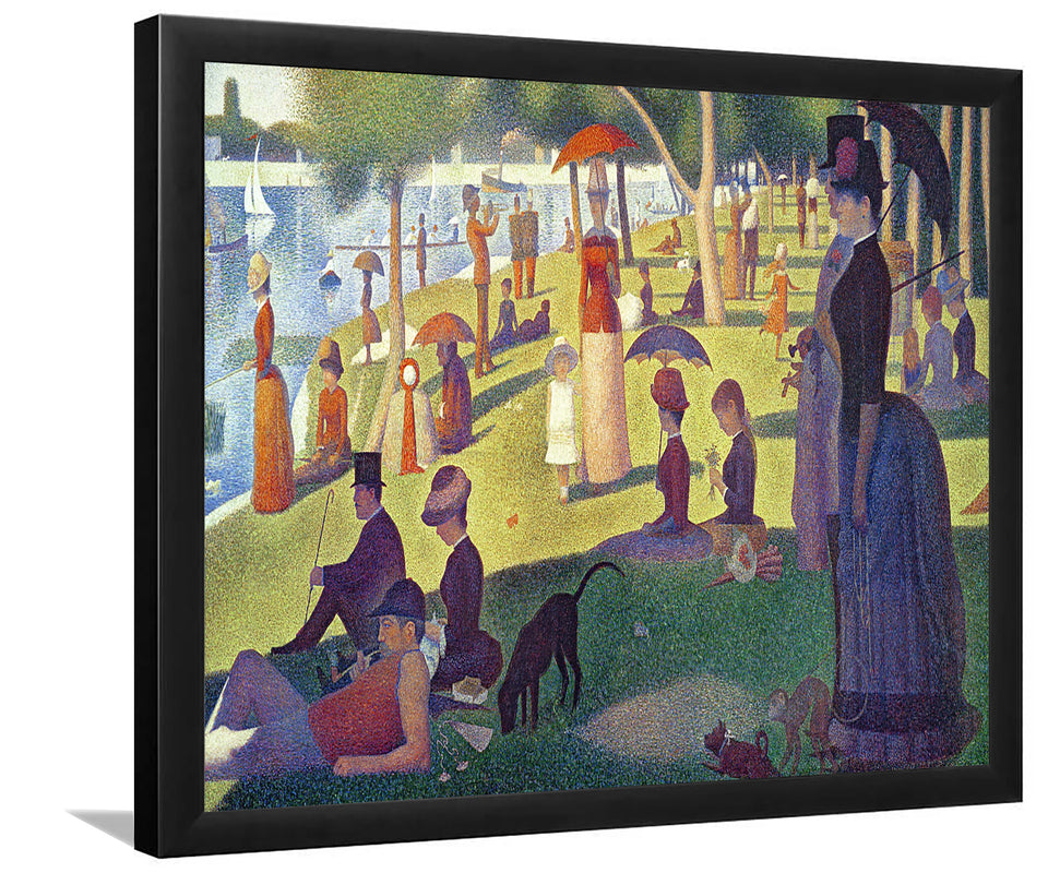 Sunday Afternoon On The Island Of La Grande Jatte By Georges Seurat-Art Print,Canvas Art,Frame Art,Plexiglass Cover