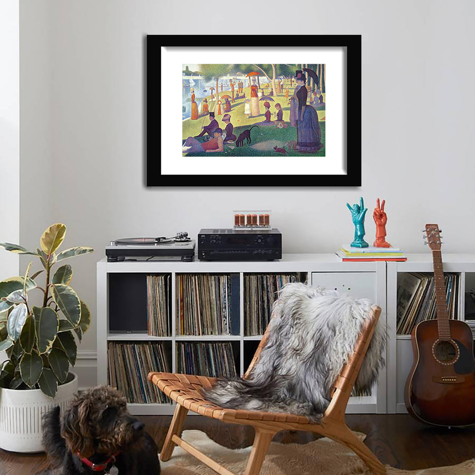 Sunday Afternoon On The Island Of La Grande Jatte By Georges Seurat-Canvas art,Art Print,Frame art,Plexiglass cover