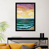 Sunrise At The Ocean Framed Wall Art - Framed Prints, Print for Sale, Painting Prints, Art Prints