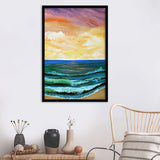 Sunrise At The Ocean Framed Wall Art - Framed Prints, Print for Sale, Painting Prints, Art Prints