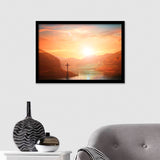 Sunset Faith Framed Ar Prints - Painting Art, Framed Painting, Prints for Sale, Black Framed, Wall Art, Wall Decor