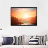 Sunset Faith Framed Ar Prints - Painting Art, Framed Painting, Prints for Sale, Black Framed, Wall Art, Wall Decor