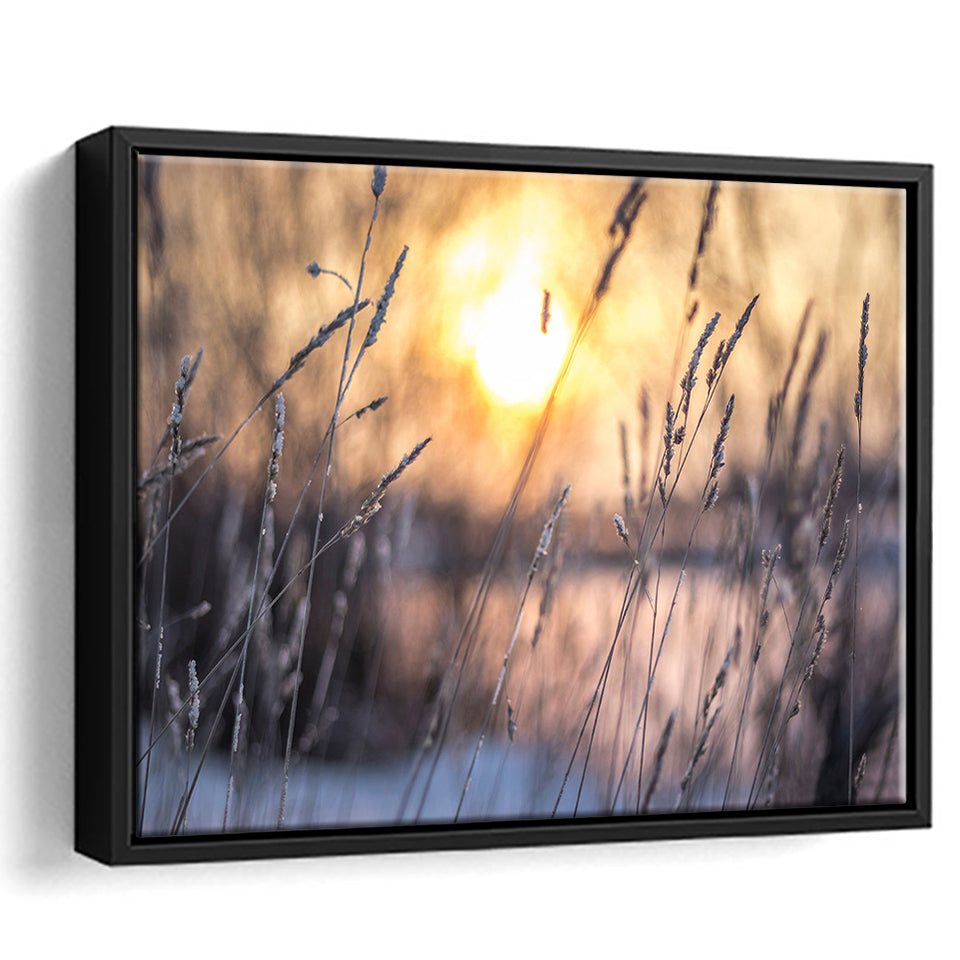 Sunset Wall Art Framed Canvas Prints Wall Art Decor, Framed Picture, Floating Frame