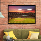 Sunset at Oakland Coliseum, Stadium Canvas, Sport Art, Gift for him, Framed Art Prints Wall Art Decor, Framed Picture