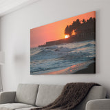 Sunset in March at Playa El Tunco El Salvador Canvas Prints Wall Art - Painting Canvas, Wall Decor, Home Decor, Prints for Sale