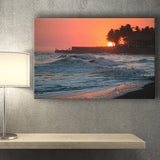 Sunset in March at Playa El Tunco El Salvador Canvas Prints Wall Art - Painting Canvas, Wall Decor, Home Decor, Prints for Sale