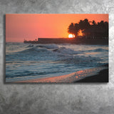 Sunset in March at Playa El Tunco El Salvador Canvas Prints Wall Art - Painting Canvas, Wall Decor, Home Decor, Prints for Sale