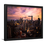 Sunset in Toronto, Toronto Poster Set Toronto Framed Art Prints Wall Art Decor,Black Frame, Ready to hang