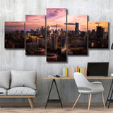 Sunset in Toronto, Toronto Poster Canvas Set Toronto Multi Panels,Canvas Prints Wall Art Home Decor