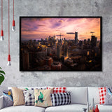 Sunset in Toronto, Toronto Poster Set Toronto Framed Art Prints Wall Art Decor,Black Frame, Ready to hang