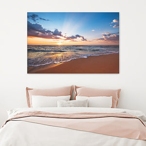 Sunset On Sea Canvas Wall Art - Canvas Prints, Prints For Sale, Painting Canvas,Canvas On Sale 