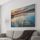 Sunset over the Folly River in Folly Beach South Carolina Canvas Prints Wall Art - Painting Canvas, Wall Decor, Home Decor, Prints for Sale