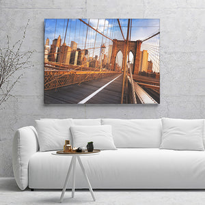 Sunshine Over Brooklyn Bridge Canvas Wall Art - Canvas Prints, Prints for Sale, Canvas Painting, Canvas On Sale