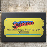 Super Success Story Canvas Prints Wall Art - Painting Canvas,Office Business Motivation Art, Wall Decor