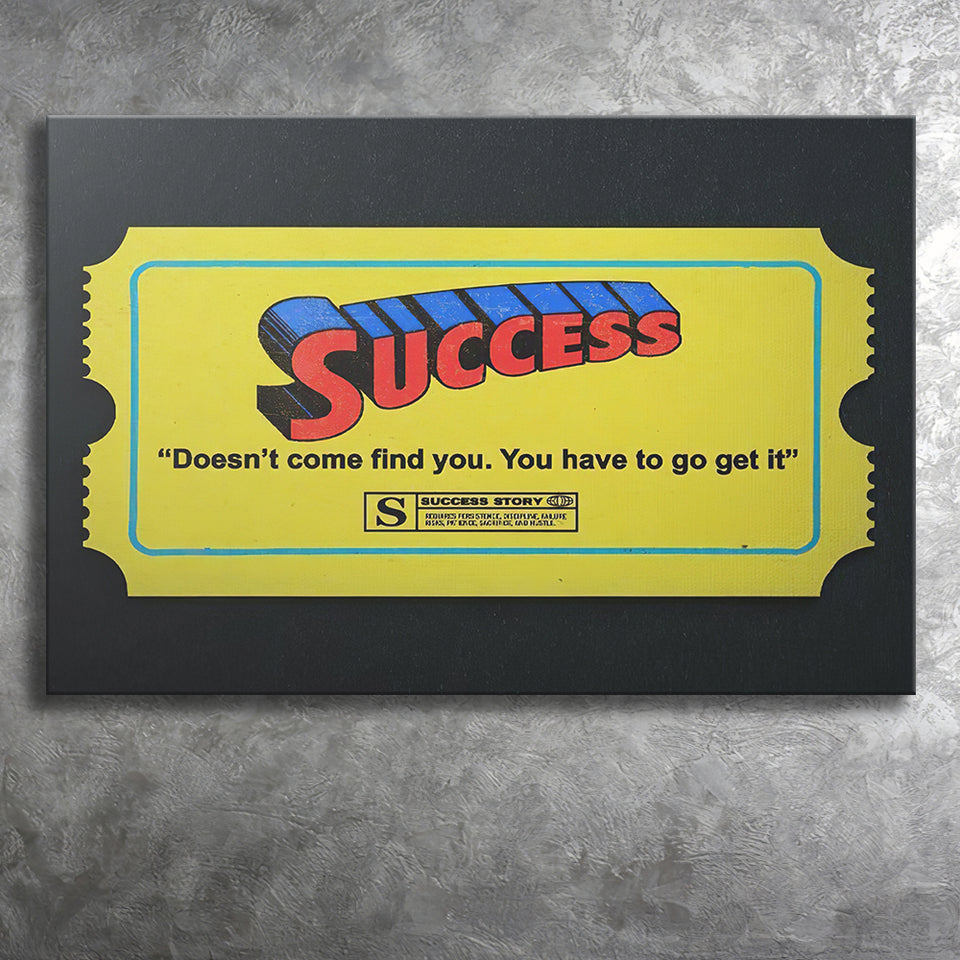 Super Success Story Canvas Prints Wall Art - Painting Canvas,Office Business Motivation Art, Wall Decor