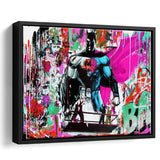Superhero Colorful Graffiti Art Gift For Kid Framed Canvas Prints Wall Art Decor - Painting Canvas, Floating Frame, Framed Picture
