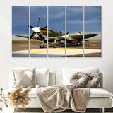 Supermarine Spitfire Airplane 5 Piece B Canvas Prints Wall Art Decor - Painting Canvas, Multi Panels