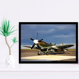 Supermarine Spitfire Airplane Framed Art Prints Wall Decor - Painting Art, Framed Picture, Ready to Hang