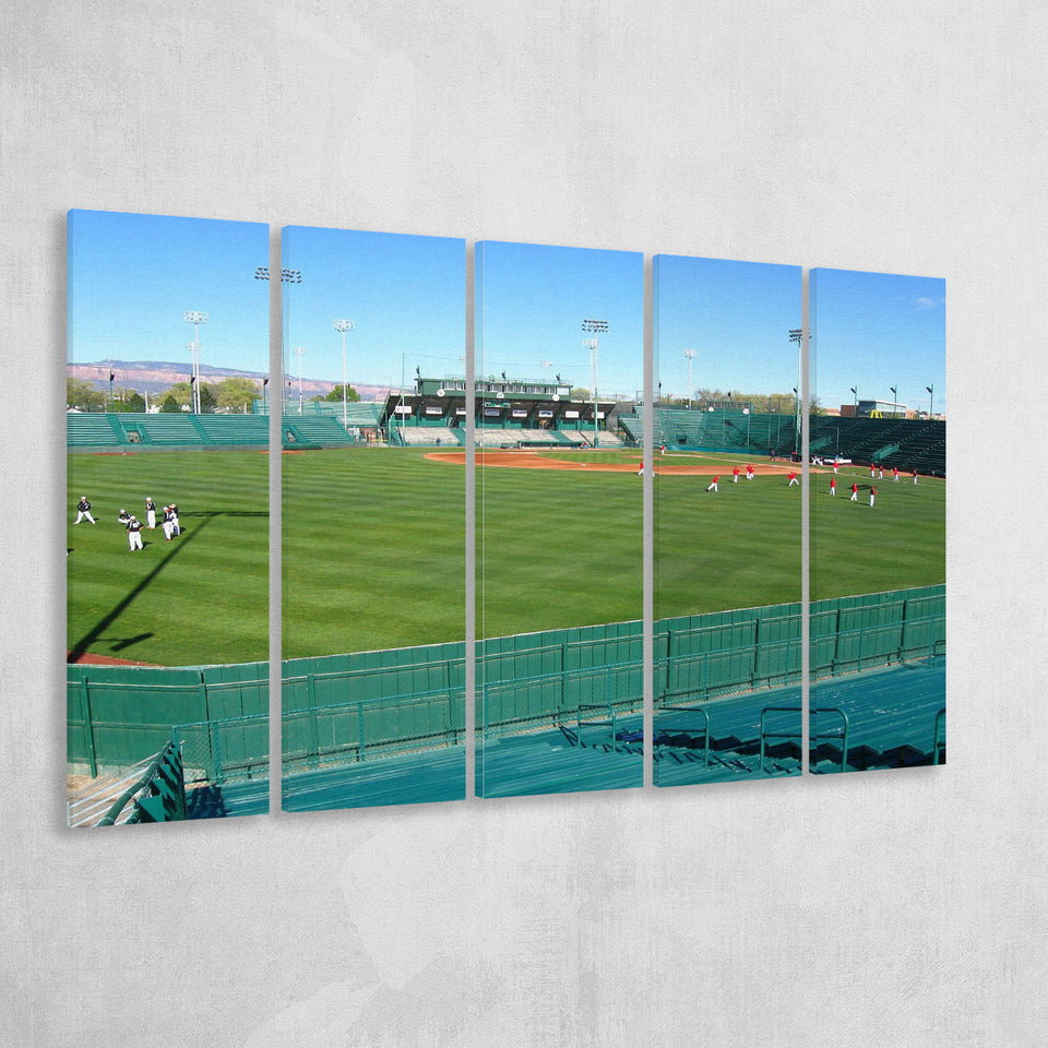 Suplizio Field Stadium Canvas Prints Grand Junction Rockies Wall Art,Multi Panels B,Sport Stadium Art Prints, Fan Gift