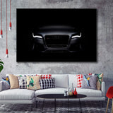 Supper Black Car Sport Car Framed Canvas Prints Wall Art Home Decor - Painting Canvas, Black Frame, Framed Picture